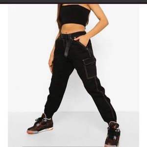 *New* Black Detailed Jogger Pants